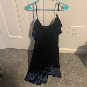 Velvet off the shoulder dress